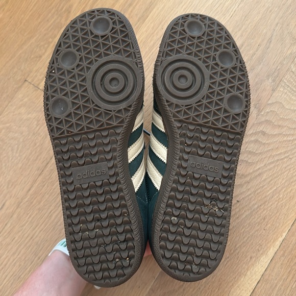 Adidas Samba Dark Green and White Women's Sneakers - Picture 5 of 6